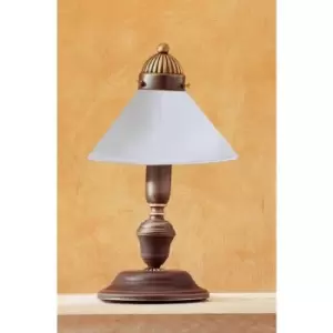 Image of NONNA antique brass glass table lamp 1 light