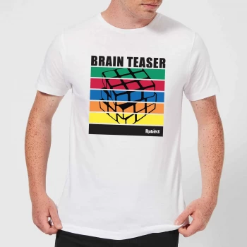 Image of Rubik's Brain Teaser Mens T-Shirt - White - XS