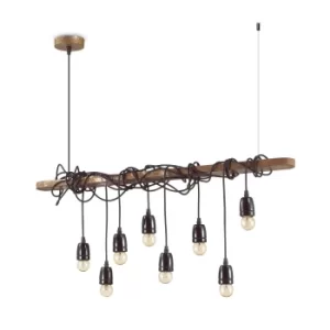 Image of Electric 8 Light Cluster Ceiling Pendant Weathered
