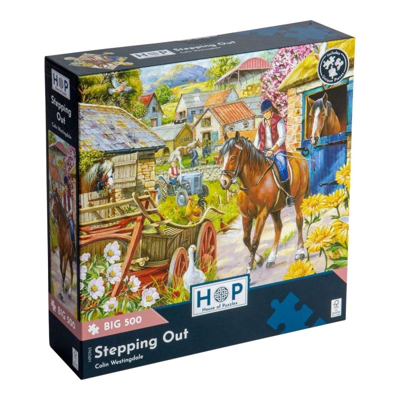 Image of The House Of Puzzles Stepping Out BIG 500 Piece Jigsaw Puzzle Multicolor Unisex 500 Piece