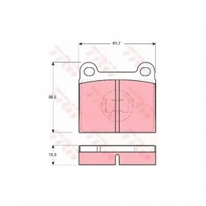 Image of Brake Pad Set TRW GDB648