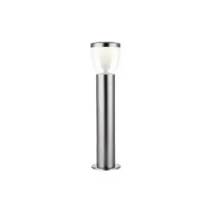 Image of Saxby Carraway - Integrated LED 1 Light Outdoor Bollard Brushed Stainless Steel, Clear IP44