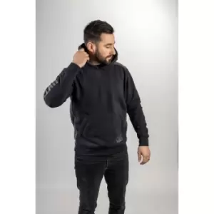 Image of Logo Panel Hooded Sweatshirt Navy Large