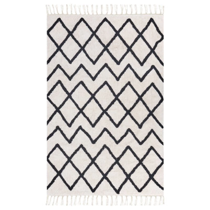 Image of Beliani Rug Eldes Beige 160 X 230 Cm Cotton