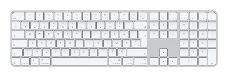 Image of Apple Apple Magic keyboard Universal USB + Bluetooth QWERTY Danish White MXK73DK/A