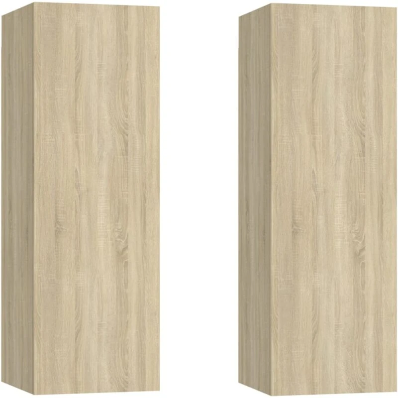 Image of VIDAXL Vidaxl - tv Cabinets 2 pcs Sonoma Oak 30.5x30x90cm Engineered Wood 8720286352069