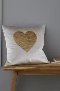 Image of Sequin Heart' Valentine's Day Cushion