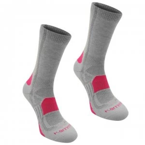 Image of Karrimor Walking Socks 2 Pack Ladies - Ligh Grey Fusch