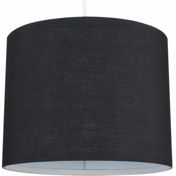 Image of Minisun - 25cm Fabric Easy Fit Ceiling Pendant Table Lampshade - Black