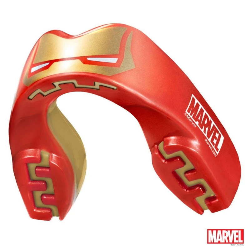 Image of Marvel Iron Man Sports Mouth Guard Adult/Junior Self-Fit Gum Shield Red