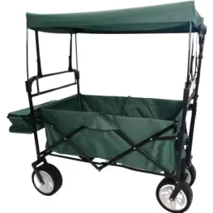 Image of Folding Festival Camping Storage Trolley with Canopy & Waterproof Cover 100Kg capacity