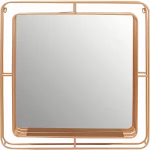 Image of Wall Mirror / Mirrors For Garden / Bathroom / Living Room Golden Effect Abstract Frame / Faux Gold Foil Finish Wall Mounted Mirrors 76 x 12 x 76