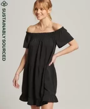 Image of Superdry Vintage Off The Shoulder Dress