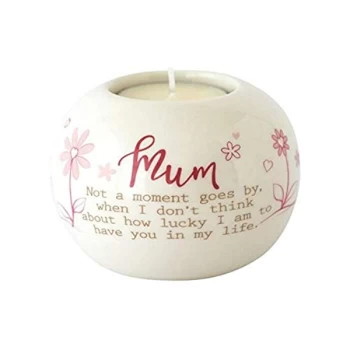 Image of Said with sentiment Ceramic Tealight Candle Holder - Mum
