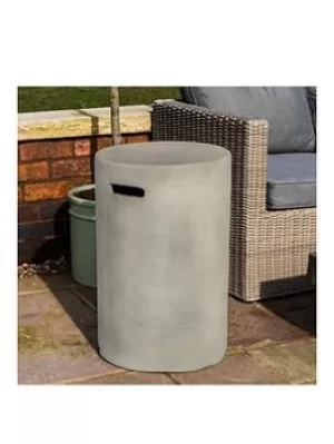 Image of Teamson Home Outdoor Gas Fire Pit Cylinder Storage Grey