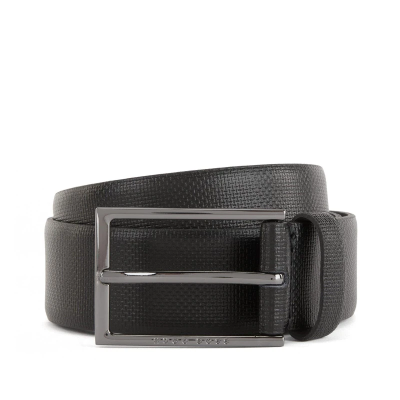 Image of Boss Mens Carmello S Leather Belt Black male 30R (80cm)