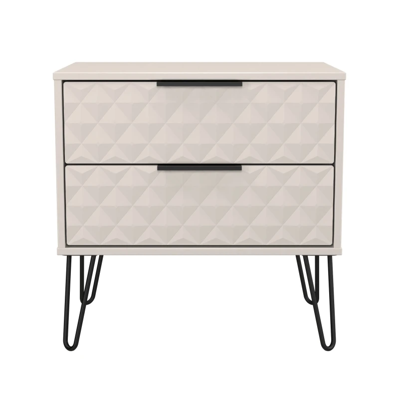 Image of Swift Zayn Ready Assembled 2 Drawer Side Table Kashmir WPZJ1 Unisex