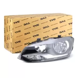 Image of TYC Headlights Left 20-12036-05-2 Headlamp,Headlight VW,Polo Schragheck (6R1, 6C1)