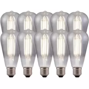 Image of Harperliving - Harper Living 8 Watts ST64 E27 LED Bulb Smoked Cool White Dimmable, Pack of 10