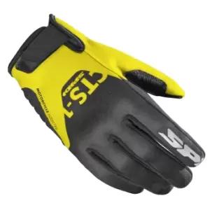Image of Spidi CTS-1 Black Yellow Fluo Motorcycle Gloves M