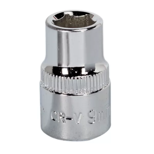 Image of Genuine SEALEY SP3809 WallDrive® Socket 9mm 3/8Sq Drive Fully Polished