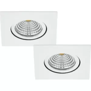 Image of 2 PACK Wall & Ceiling Flush Downlight White Recess Spotlight 6W Built in LED