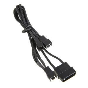 Image of BitFenix Alchemy Molex to 3pin x3 Fan adaptor 7V 20cm - Black