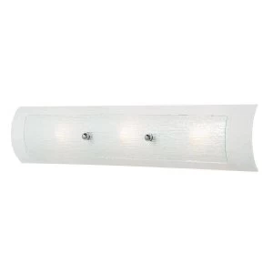 Image of 3 Light Bathroom Wall Light Polished Chrome IP44, G9