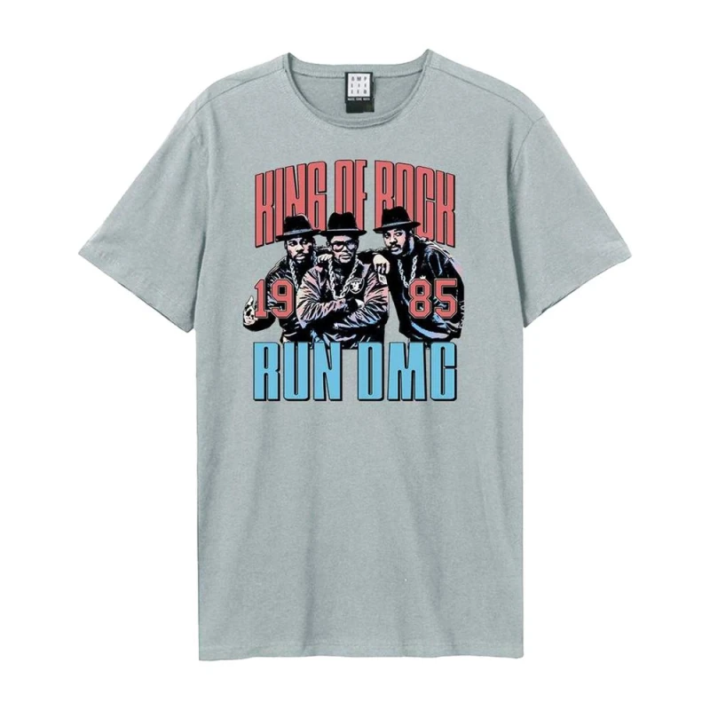 Image of Amplified Mens King Of Rock Run DMC T-Shirt in Pale Blue Size: XS Pale Blue Male XS