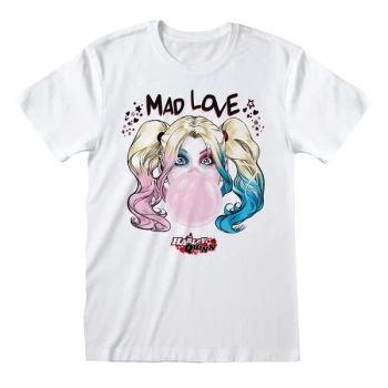 Image of Batman - Harley Quinn Mad Love Unisex Medium T-Shirt - White