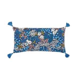 Image of Joules Springtime Ditsy Cushion 60cm x 30cm, Navy