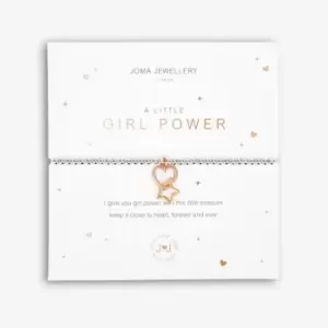 Image of A Little Girl Power Silver 17.5cm Stretch Bracelet 5215