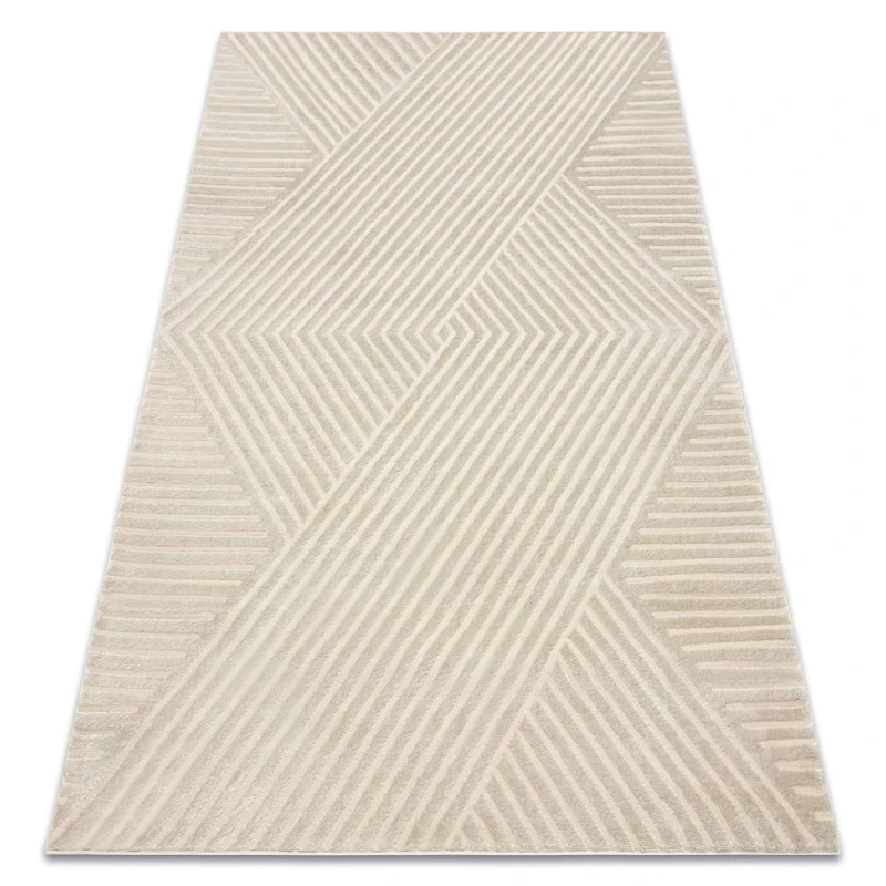 Image of RugsX Carpet Balance 1503 Taupe - Geometric, Structural, Glamour 160X220 Cm