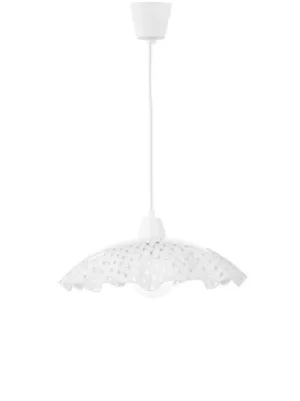 Image of CASHMERE Wire Frame Pendant Ceiling Light White 42x30cm