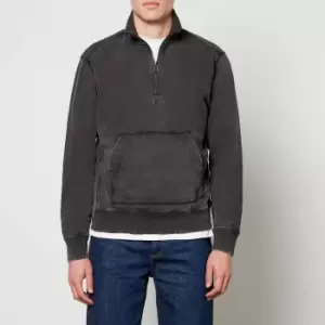 Image of BOSS Orange Mens Zefade Half Zip Sweatshirt - Black - S