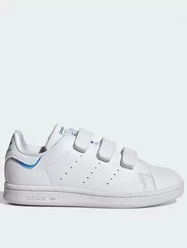 Image of adidas Originals Kids Stan Smith, White/White, Size 10