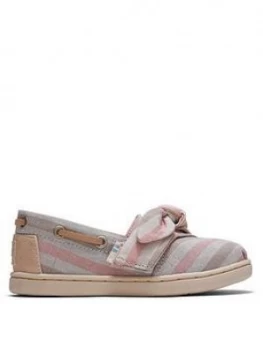 Image of Toms Toddler Girls Alpargata Striped Canvas Shoe - Multi, Size 8 Younger