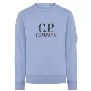 Image of CP COMPANY Boys Lens Logo Sweatshirt - Blue