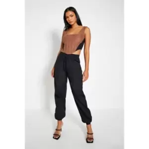 Image of I Saw It First Petite Parachute Cargo Trouser - Black