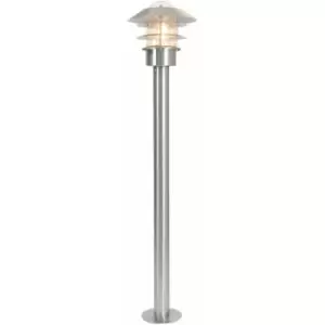 Image of Loops - Outdoor IP44 Bollard Light Stainless Steel LED E27 60W Bulb Outside External