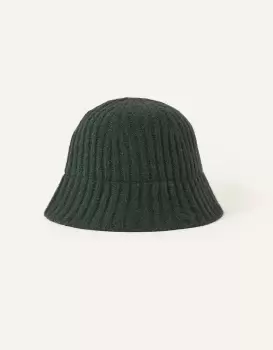 Image of Accessorize Womens Knit Bucket Hat Green