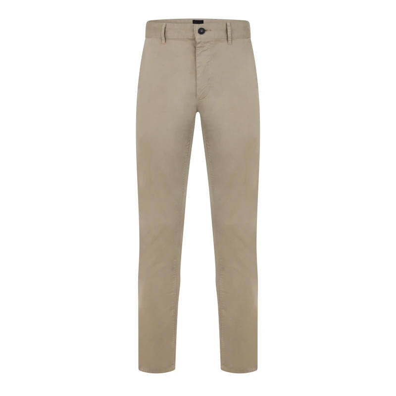 Image of Boss Mens HBO Chino Slim Trousers, Slim-fit Pastel Brown239 male 36W R