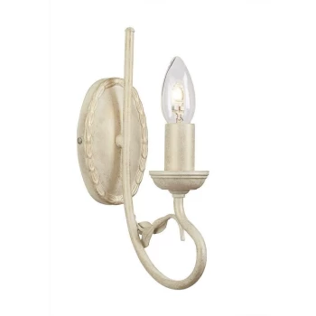 Image of Olivia - 1 Light Indoor Candle Wall Light Gold, Ivory, E14 - Elstead