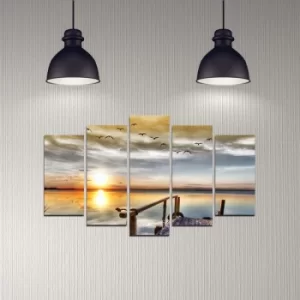 Image of 5DMDF-14 Multicolor Decorative MDF Painting (5 Pieces)