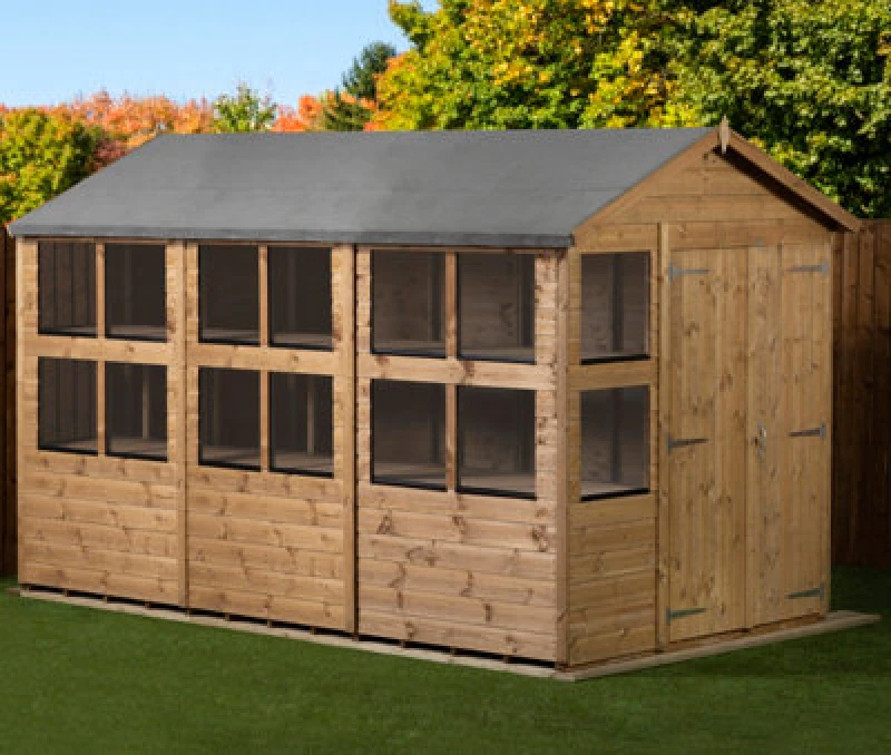 Image of Empire Sheds Empire Apex Potting Shed 6X12 Double Door