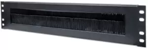 Image of Intellinet 19" Cable Entry Panel, 2U, with Brush Insert, Black