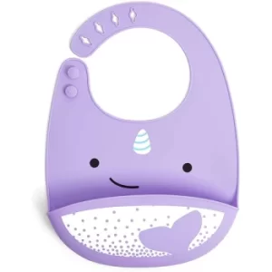 Image of Skip-Hop Fold & Go Silicone Narwhal Bib