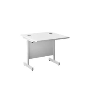 Image of 800 X 600 Single Upright Rectangular Desk White-white