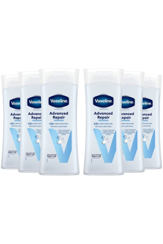 Image of Vaseline 6x Intensive Care 'Body Lotion', Advanced Repair, 400ml in White White Unisex
