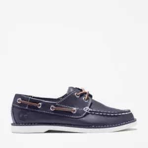 Image of Timberland Seabury Boat Shoe For Junior In Navy Blue Kids, Size 6.5